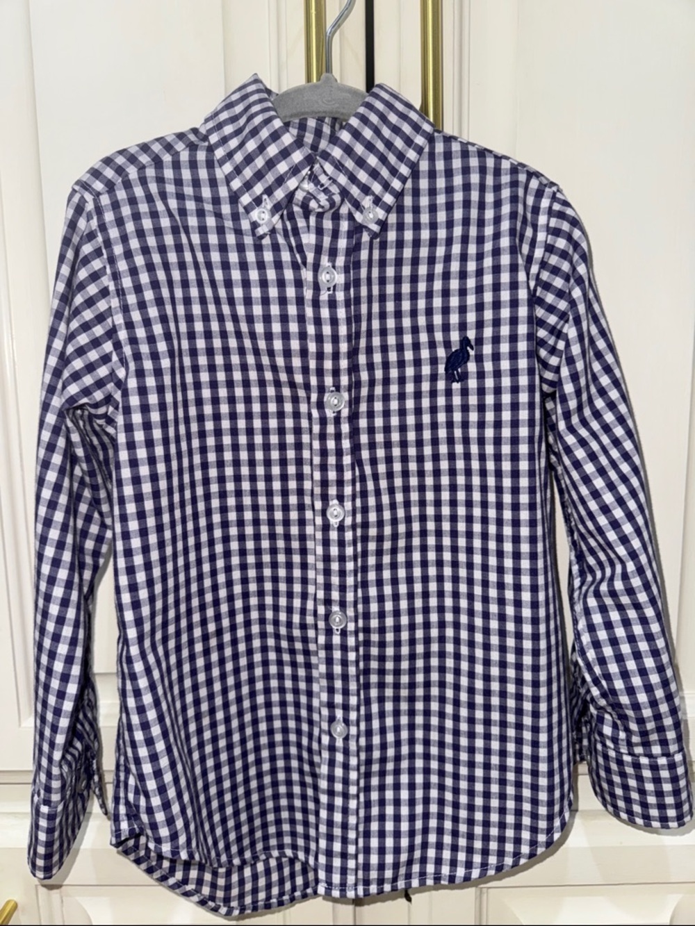 The Beaufort Bonnet Company Navy and White Gingham Button-Down Shirt